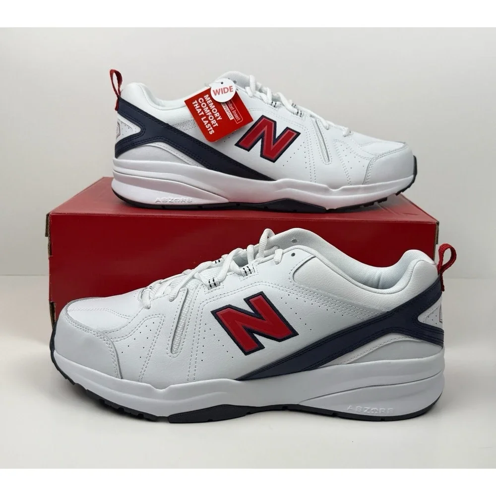 New Balance MX608V5 Sneakers Men's Size 14 4E White White/Red MX608HR5